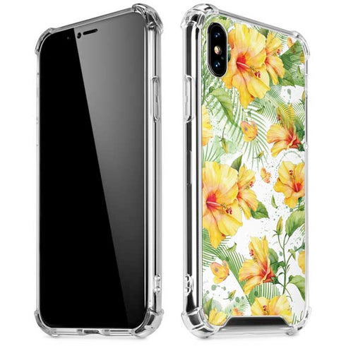 Yellow Hibiscus iPhone X/XS Clear Case