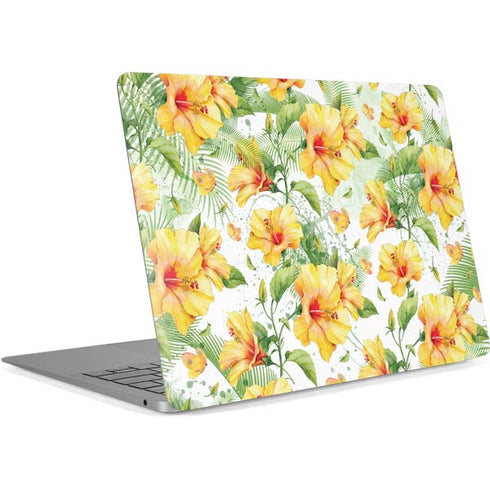 Yellow Hibiscus Apple MacBook Air Skin