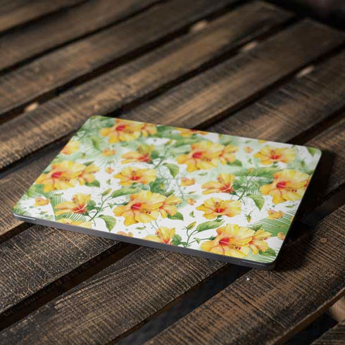 Yellow Hibiscus Apple MacBook Air Skin