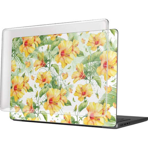 Yellow Hibiscus MacBook Pro 14in (2021-24) Case plus Skin