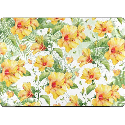 Yellow Hibiscus Apple MacBook Pro 14-inch Skin