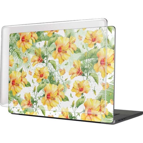 Yellow Hibiscus MacBook Cases