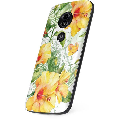 Yellow Hibiscus Moto E5 Play Skin