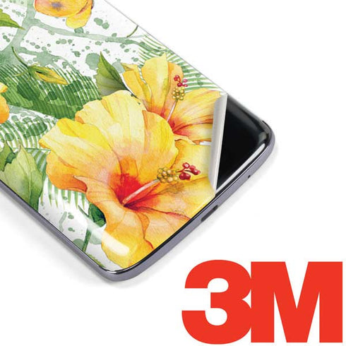 Yellow Hibiscus Moto E5 Plus Skin