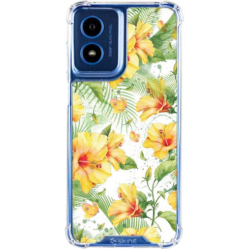 Yellow Hibiscus Moto G 5G (2024) Clear Case