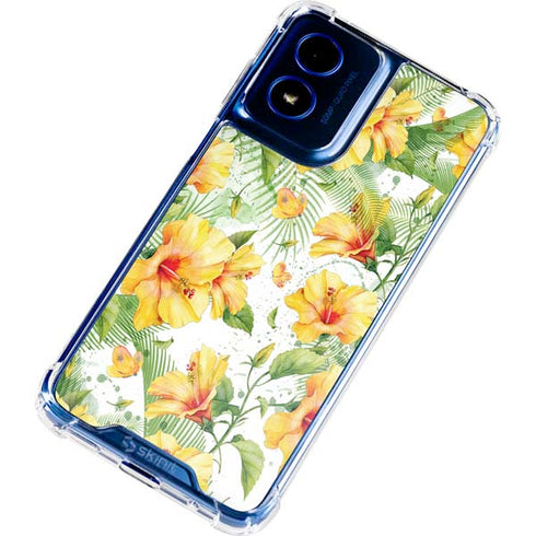 Yellow Hibiscus Moto G 5G (2024) Clear Case