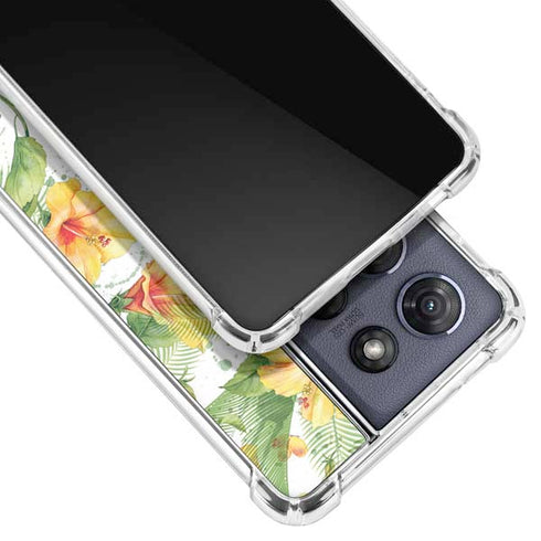 Yellow Hibiscus Moto G Play 5G (2025) Clear Case