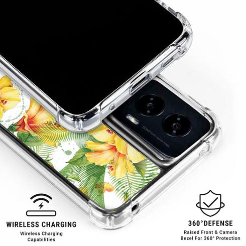 Yellow Hibiscus Moto G Power 5G (2024) Clear Case