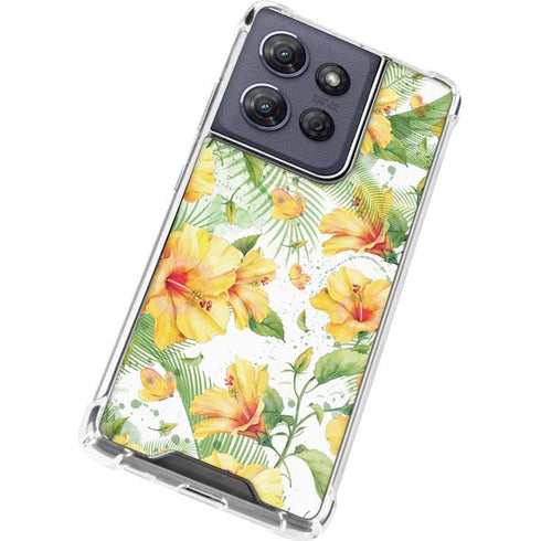 Yellow Hibiscus Moto G Power 5G (2025) Clear Case