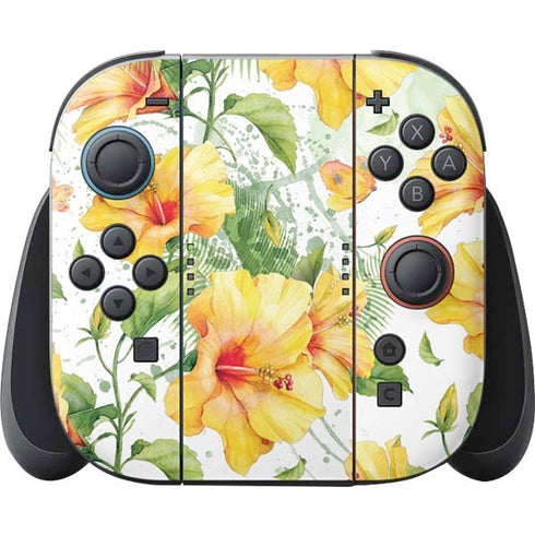 Yellow Hibiscus Nintendo Switch 2 (2025) Joy-Con Controller Skin
