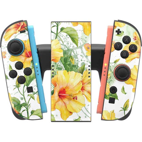 Yellow Hibiscus Nintendo Switch 2 (2025) Joy-Con Controller Skin