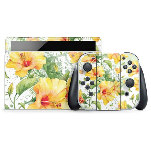 Yellow Hibiscus Nintendo Skins