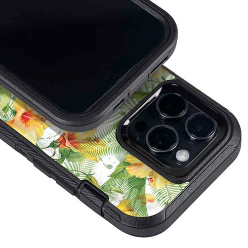 Yellow Hibiscus Otterbox Defender iPhone Skin