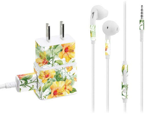 Yellow Hibiscus Phone Charger Skin