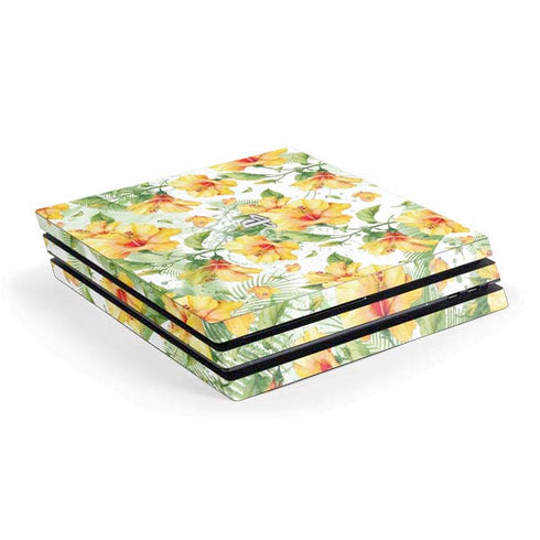 Yellow Hibiscus PlayStation PS4 Skins