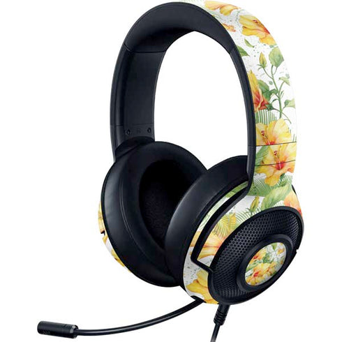 Yellow Hibiscus Razer Kraken X Skin