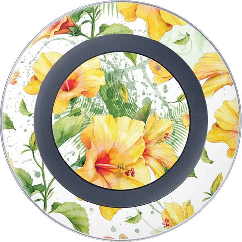 Yellow Hibiscus Wireless Charger Skin