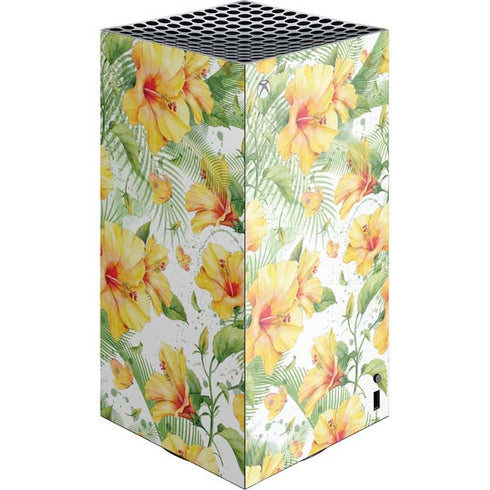 Yellow Hibiscus XBox Series X Digital Edition Console Skin