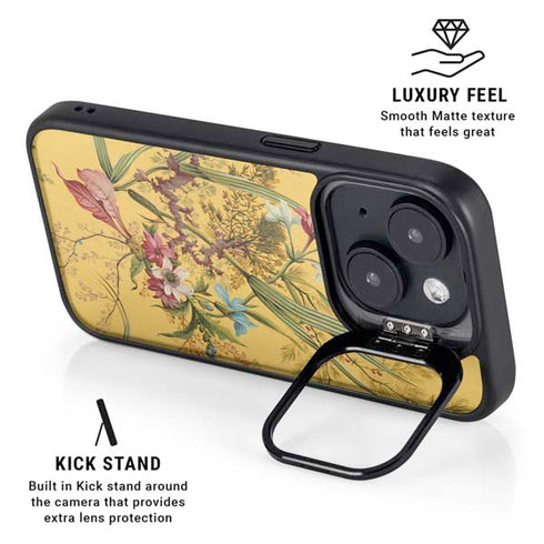 Yellow Marble End by William Kilburn iPhone 15 Kickstand Case