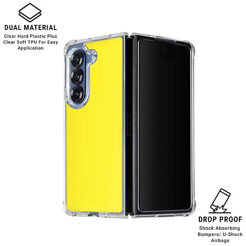 Yellow Galaxy Z Fold6 Clear Case
