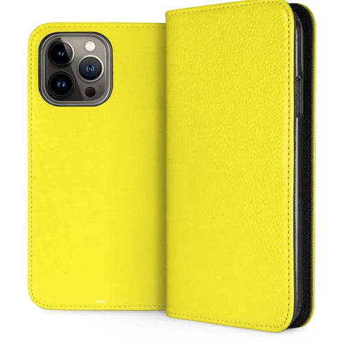 Yellow Solid iPhone 13 Pro Max Folio Case