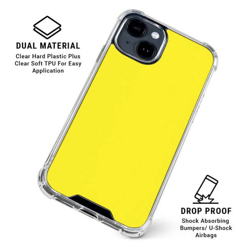 Yellow iPhone 15 Clear Case