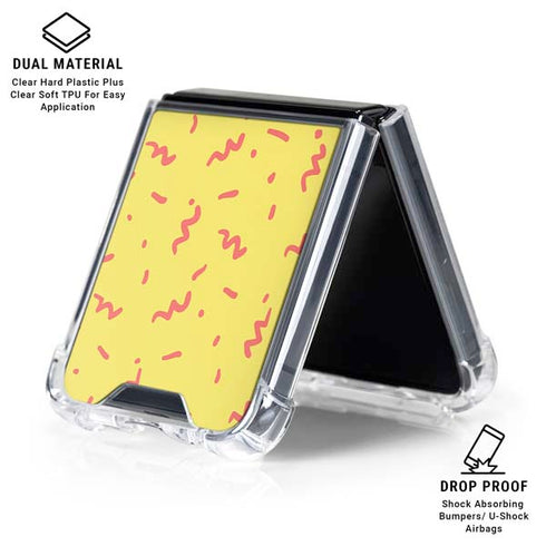 Yellow Spring Galaxy Z Flip6 Clear Case