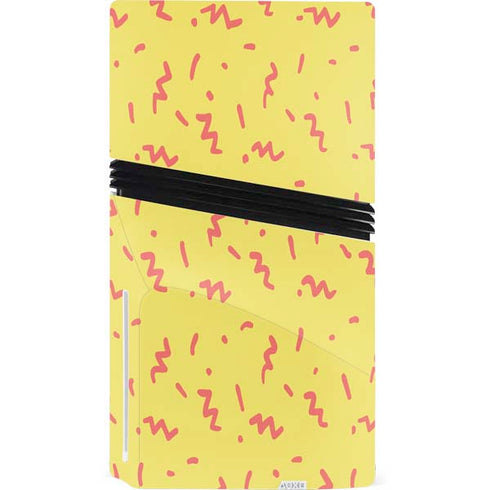 Yellow Spring PS5 Pro Disk Console Skin