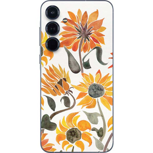 Yellow Sunflower by Cat Coq Galaxy A35 5G Skin