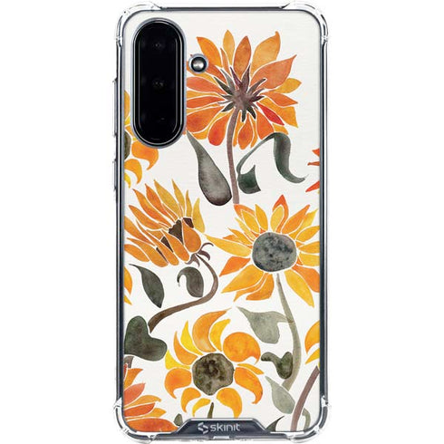 Yellow Sunflower by Cat Coq Galaxy A36 5G Clear Case