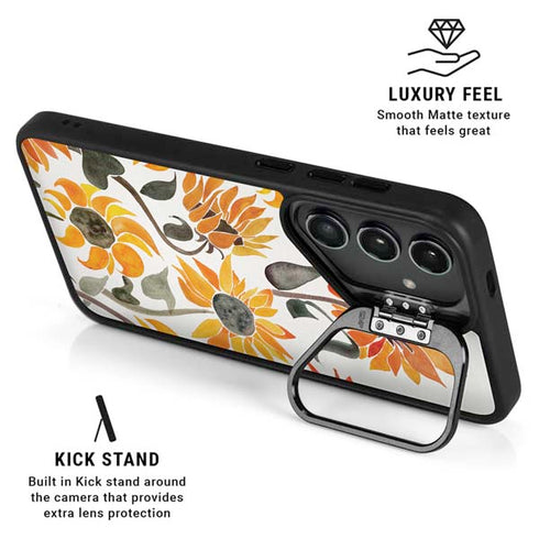 Yellow Sunflower by Cat Coq Galaxy S25 Kickstand Case