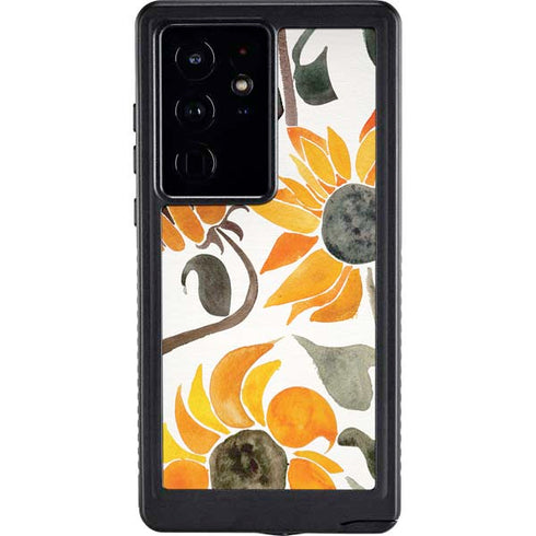 Yellow Sunflower by Cat Coq Galaxy S24 Ultra Waterproof Case