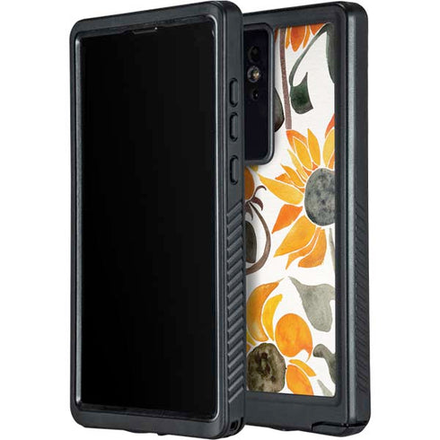 Yellow Sunflower by Cat Coq Galaxy S24 Ultra Waterproof Case
