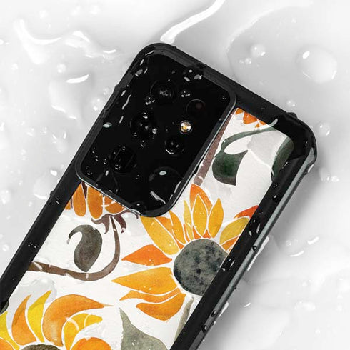 Yellow Sunflower by Cat Coq Galaxy S24 Ultra Waterproof Case
