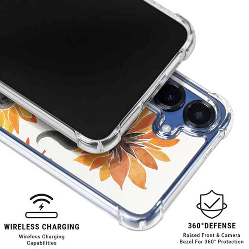 Yellow Sunflower by Cat Coq Galaxy S25 Clear Case