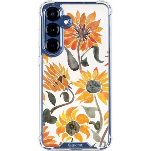 Yellow Sunflower by Cat Coq Galaxy S25 Plus Clear Case