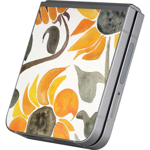 Yellow Sunflower by Cat Coq Galaxy Z Flip6 Skin