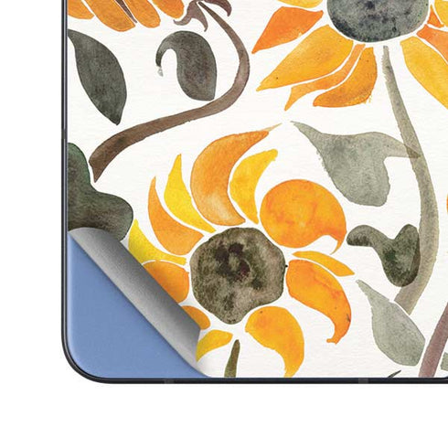 Yellow Sunflower by Cat Coq Galaxy Z Fold5 5G Skin