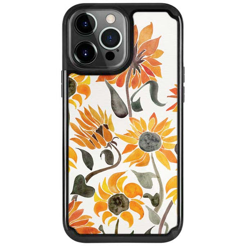 Yellow Sunflower by Cat Coq iPhone Cases