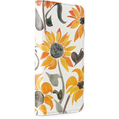 Yellow Sunflower by Cat Coq iPhone 15 Folio Case