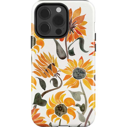 Yellow Sunflower by Cat Coq iPhone 15 Pro Impact Case