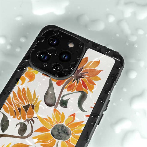 Yellow Sunflower by Cat Coq iPhone 15 Pro Waterproof Case