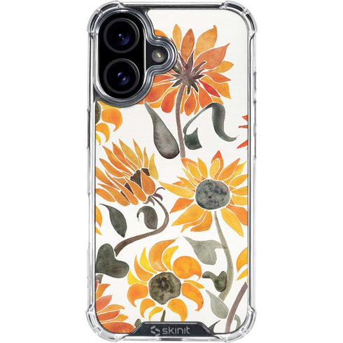 Yellow Sunflower by Cat Coq iPhone 16 Clear Case