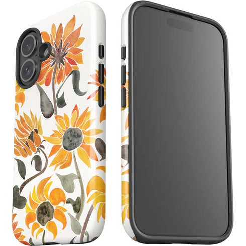 Yellow Sunflower by Cat Coq iPhone 16 Impact Case