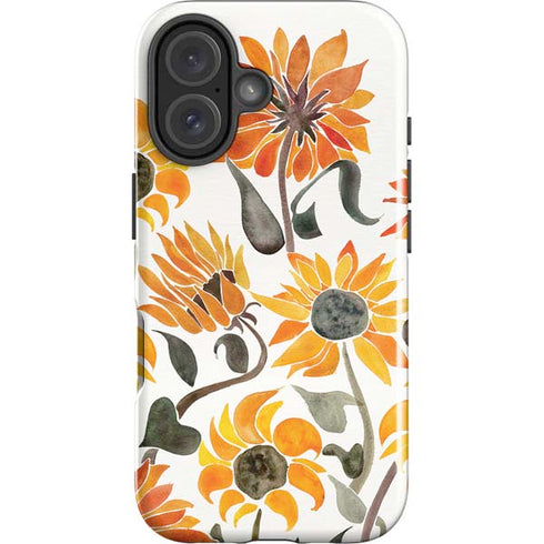 Yellow Sunflower by Cat Coq iPhone 16 Plus Impact Case