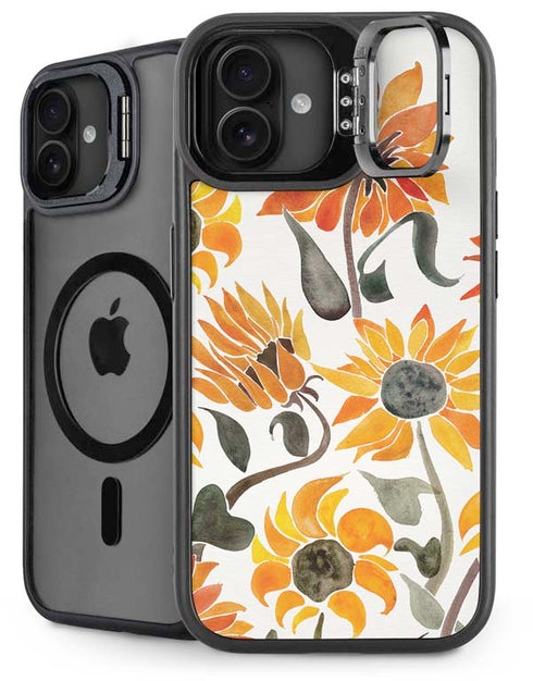 Yellow Sunflower by Cat Coq iPhone 16 Plus Kickstand Case