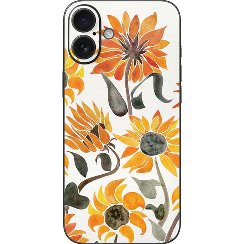 Yellow Sunflower by Cat Coq iPhone 16 Plus Skin