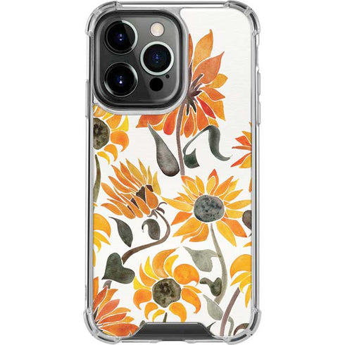 Yellow Sunflower by Cat Coq iPhone 16 Pro Clear Case
