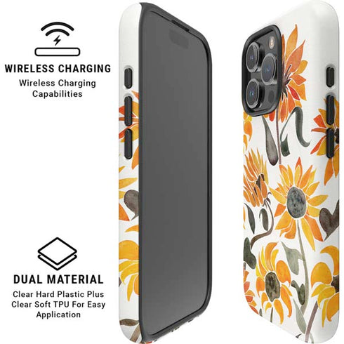 Yellow Sunflower by Cat Coq iPhone 16 Pro Magsafe Impact Case