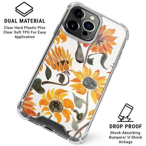 Yellow Sunflower by Cat Coq iPhone 16 Pro Max Clear Case
